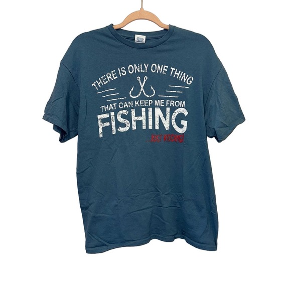 Delta Blue Graphic Fishing Tee Shirt - Picture 1 of 4